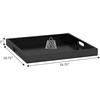 image:imageConvenience Concepts Palm Beach Serving Tray 1675  Kitchen amp Living Room Square Wood Decorative Tray with Handles Ottoman Accent Tray Coffee Table Tray Counter Organization amp Storage BlackWhite