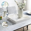 image:imageConvenience Concepts Palm Beach Serving Tray 1675  Kitchen amp Living Room Square Wood Decorative Tray with Handles Ottoman Accent Tray Coffee Table Tray Counter Organization amp Storage BlackWhite