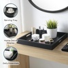 image:imageConvenience Concepts Palm Beach Serving Tray 1675  Kitchen amp Living Room Square Wood Decorative Tray with Handles Ottoman Accent Tray Coffee Table Tray Counter Organization amp Storage BlackBlack