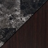 image:imageConvenience Concepts Sawyer 1 Drawer Wine Bar with Storage Cabinet and Shelves Black Faux MarbleEspressoBlack Faux MarbleEspresso