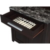 image:imageConvenience Concepts Sawyer 1 Drawer Wine Bar with Storage Cabinet and Shelves Black Faux MarbleEspressoBlack Faux MarbleEspresso