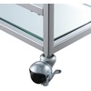 image:imageConvenience Concepts Town Square Chrome Faux Marble Mirrored Bar Cart 2925  Modern 360Degree Swivel Serving Cart with Storage Shelf for Dining Room Kitchen White Faux MarbleChromeWhite Faux MarbleChrome
