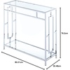 image:imageConvenience Concepts Town Square Chrome Glass Hall Table 315  Modern Sofa Table with Storage Shelf Entryway Table for Living Room Bedroom Bathroom GlassChromeModern
