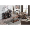 image:imageConvenience Concepts Tucson Deluxe 2 Tier Console Table SandstoneCherry  Black