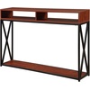 image:imageConvenience Concepts Tucson Deluxe 2 Tier Console Table SandstoneCherry  Black