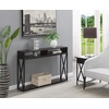 image:imageConvenience Concepts Tucson Deluxe 2 Tier Console Table SandstoneEspresso  Black