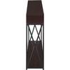 image:imageConvenience Concepts Tucson Deluxe 2 Tier Console Table SandstoneEspresso  Black
