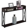image:imageConvenience Concepts Tucson Deluxe 2 Tier Console Table SandstoneEspresso  Black