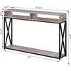 image:imageConvenience Concepts Tucson Deluxe 2 Tier Console Table SandstoneSandstone