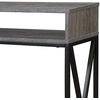 image:imageConvenience Concepts Tucson Deluxe 2 Tier Console Table SandstoneWeathered GrayBlack