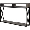image:imageConvenience Concepts Tucson Deluxe 2 Tier Console Table SandstoneWeathered GrayBlack