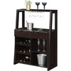 image:imageConvenience Concepts Uptown Wine Bar with Cabinet Faux Black MarbleEspresso
