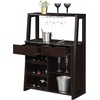 image:imageConvenience Concepts Uptown Wine Bar with Cabinet Faux Black MarbleEspresso
