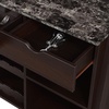 image:imageConvenience Concepts Uptown Wine Bar with Cabinet Faux Black MarbleEspresso