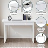 image:imageConvenience Concepts Weston Console Table 4725  Modern Contemporary Narrow Sofa Display Accent Vanity or Desk with Storage Drawers for Living Room Entryway Hallway amp Office WhiteWhite
