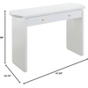 image:imageConvenience Concepts Weston Console Table 4725  Modern Contemporary Narrow Sofa Display Accent Vanity or Desk with Storage Drawers for Living Room Entryway Hallway amp Office WhiteWhite