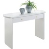 image:imageConvenience Concepts Weston Console Table 4725  Modern Contemporary Narrow Sofa Display Accent Vanity or Desk with Storage Drawers for Living Room Entryway Hallway amp Office WhiteWhite