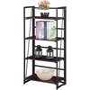 image:imageConvenience Concepts Xtra Folding 4Tier Bookshelf EspressoBlackEspressoBlack