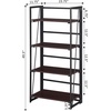 image:imageConvenience Concepts Xtra Folding 4Tier Bookshelf EspressoBlackEspressoBlack
