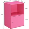 image:imageConvenience Concepts Xtra Storage 1 Door Cabinet with Shelf PinkPink