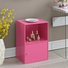 image:imageConvenience Concepts Xtra Storage 1 Door Cabinet with Shelf PinkPink