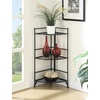image:imageConvenience Concepts Xtra Storage 3 Tier Folding Metal Corner Shelf BlackBlack