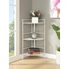 image:imageConvenience Concepts Xtra Storage 3 Tier Folding Metal Corner Shelf BlackWhite