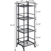 image:imageConvenience Concepts Xtra Storage 4 Tier Folding Metal Shelf BlackBlack