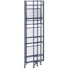 image:imageConvenience Concepts Xtra Storage 4 Tier Folding Metal Shelf BlackCobalt Blue