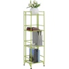 image:imageConvenience Concepts Xtra Storage 4 Tier Folding Metal Shelf BlackLime