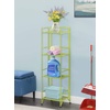 image:imageConvenience Concepts Xtra Storage 4 Tier Folding Metal Shelf BlackLime