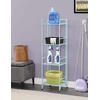 image:imageConvenience Concepts Xtra Storage 4 Tier Folding Metal Shelf BlackSeafoam