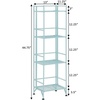 image:imageConvenience Concepts Xtra Storage 4 Tier Folding Metal Shelf BlackSeafoam