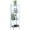 image:imageConvenience Concepts Xtra Storage 4 Tier Folding Metal Shelf BlackSeafoam