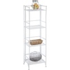 image:imageConvenience Concepts Xtra Storage 4 Tier Folding Metal Shelf BlackWhite