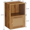 image:imageConvenience Concepts Xtra Storage Boho Weave 3 Door Cabinet 165  Modern Rattan Organizer with Shelf for Living Room Bathroom Office Home Library Closet Brown Autumn HazeBeige Barley1 Door Cabinet