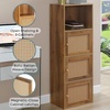image:imageConvenience Concepts Xtra Storage Boho Weave 3 Door Cabinet 165  Modern Rattan Organizer with Shelf for Living Room Bathroom Office Home Library Closet Brown Autumn HazeBeige BarleyBoho  Modern  Contemporary  Minimalist