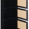 image:imageConvenience Concepts Xtra Storage Boho Weave 3 Door Cabinet 165  Modern Rattan Organizer with Shelf for Living Room Bathroom Office Home Library Closet BlackBeige Barley