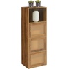image:imageConvenience Concepts Xtra Storage Boho Weave 3 Door Cabinet 165  Modern Rattan Organizer with Shelf for Living Room Bathroom Office Home Library Closet Brown Autumn HazeBeige BarleyBoho  Modern  Contemporary  Minimalist