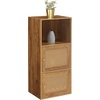 image:imageConvenience Concepts Xtra Storage Boho Weave 3 Door Cabinet 165  Modern Rattan Organizer with Shelf for Living Room Bathroom Office Home Library Closet Brown Autumn HazeBeige Barley2 Door Cabinet