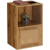 image:imageConvenience Concepts Xtra Storage Boho Weave 3 Door Cabinet 165  Modern Rattan Organizer with Shelf for Living Room Bathroom Office Home Library Closet Brown Autumn HazeBeige Barley1 Door Cabinet