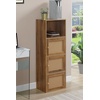 image:imageConvenience Concepts Xtra Storage Boho Weave 3 Door Cabinet 165  Modern Rattan Organizer with Shelf for Living Room Bathroom Office Home Library Closet Brown Autumn HazeBeige BarleyBoho  Modern  Contemporary  Minimalist