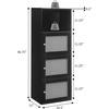 image:imageConvenience Concepts Xtra Storage Boho Weave 3 Door Cabinet 165  Modern Rattan Organizer with Shelf for Living Room Bathroom Office Home Library Closet BlackBeige Barley