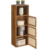 image:imageConvenience Concepts Xtra Storage Boho Weave 3 Door Cabinet 165  Modern Rattan Organizer with Shelf for Living Room Bathroom Office Home Library Closet Brown Autumn HazeBeige BarleyBoho  Modern  Contemporary  Minimalist