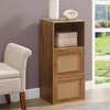 image:imageConvenience Concepts Xtra Storage Boho Weave 3 Door Cabinet 165  Modern Rattan Organizer with Shelf for Living Room Bathroom Office Home Library Closet Brown Autumn HazeBeige Barley2 Door Cabinet