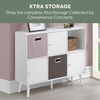 image:imageConvenience Concepts Xtra Storage Cube Organizer Sideboard Console Table with Shelves and MagneticClose Cabinets  for Living Room Office Closet Kitchen 3525 L x 115 W x 2975 H WhiteWhite
