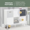 image:imageConvenience Concepts Xtra Storage Cube Organizer Sideboard Console Table with Shelves and MagneticClose Cabinets  for Living Room Office Closet Kitchen 3525 L x 115 W x 2975 H WhiteWhite