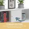 image:imageConvenience Concepts Xtra Storage Cube Organizer Sideboard Console Table with Shelves and MagneticClose Cabinets  for Living Room Office Closet Kitchen 3525 L x 115 W x 2975 H WhiteWhite