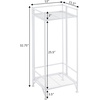 image:imageConvenience Concepts Xtra Storage Plant Stand  2Tier Tall Folding Metal Shelving Organizer Stand Modern Stands for Storage and Display in Living Room Bathroom Office Kitchen Garage BlackWhite