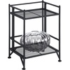 image:imageConvenience Concepts Xtra Storage Shelves  2 Tier Folding Metal Organizer Shelf for Office Closet Laundry Room Garage Kitchen Bathroom amp Bedroom No Tools Assembly WhiteBlack
